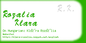 rozalia klara business card